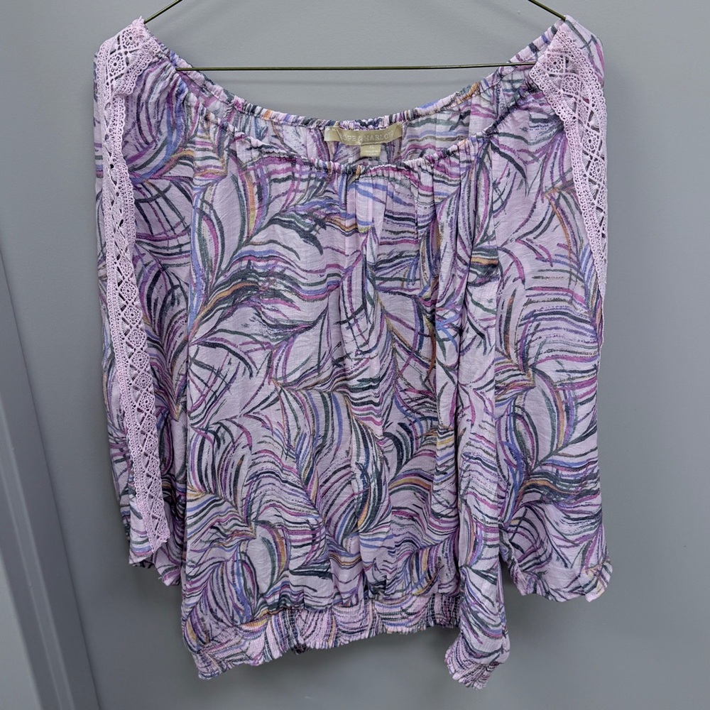 Hope & Harlow Women's Multicolor‎ Patterned TopSz XL